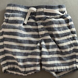 Striped Denim and White Shorts